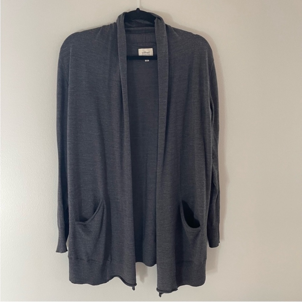Wilfred Charcoal Open Front Cardigan